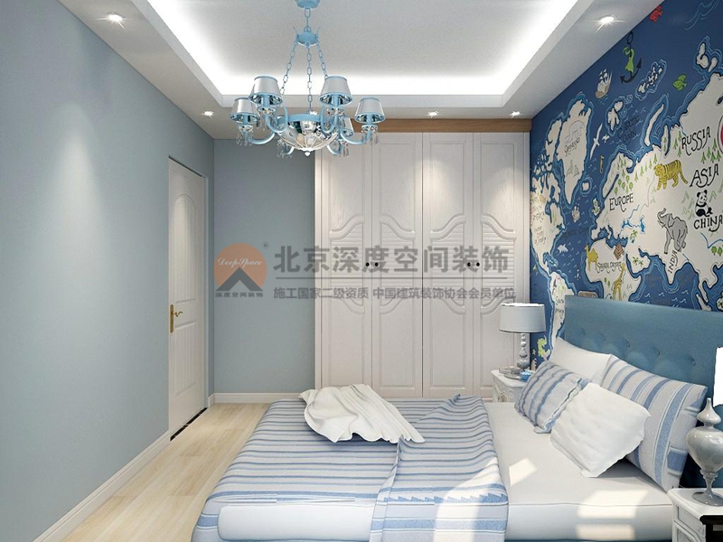 欽州松宇時代城158㎡地中海風(fēng)格裝修效果圖案例